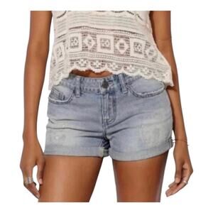 BDG Urban Outfitters Mid-rise Shortie Distressed Cuffed Denim Shorts Women's 24